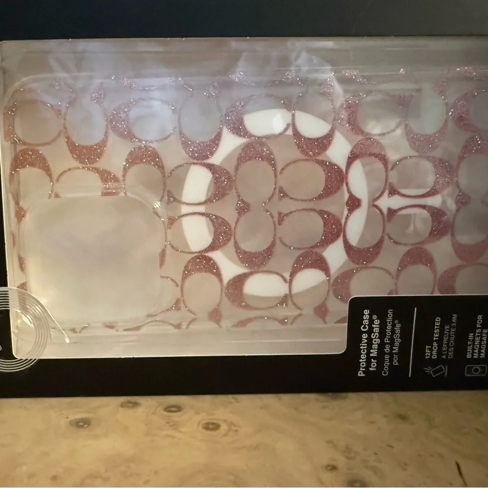 Coach Pink Glitter iPhone 15 Pro Max Case - Picture 3 of 6